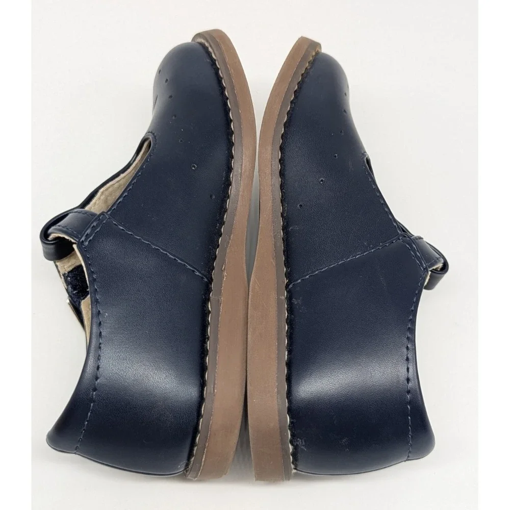 Footmates Sherry Mary Jane Toddler Shoes Sz 9 Medium T Strap Navy Blue Leather